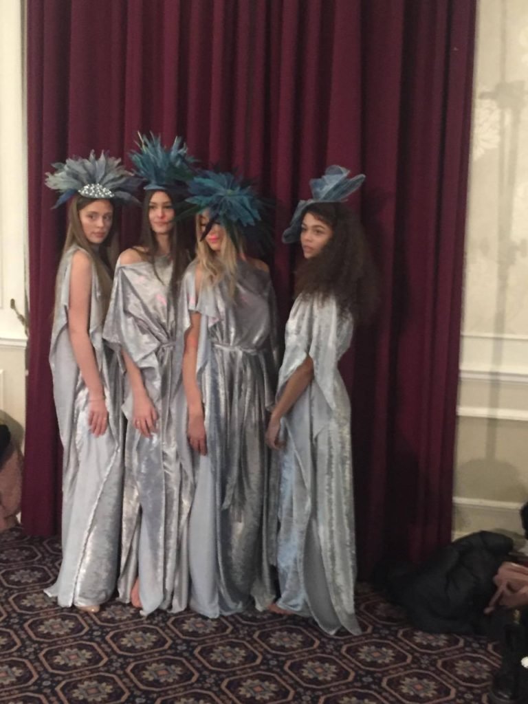 Irish Milliner Saraden Designs Oceanic Nature during Leicester Fashion Week 10th November 2019 | Photographer Sarah O' Rourke