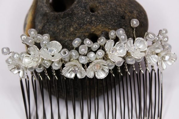 Elise Hair Comb, wedding design, Saraden Designs Millinery, handmade Irish designer