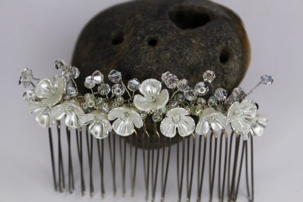 Genevieve Hair Comb, wedding design, Saraden Designs Millinery, handmade Irish designer