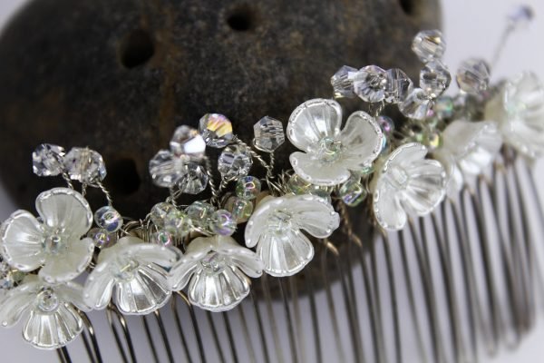 Genevieve Hair Comb, wedding design, Saraden Designs Millinery, handmade Irish designer