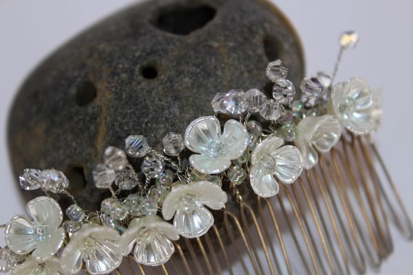 Genevieve Hair Comb, wedding design, Saraden Designs Millinery, handmade Irish designer