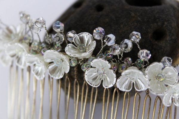 Genevieve Hair Comb, wedding design, Saraden Designs Millinery, handmade Irish designer