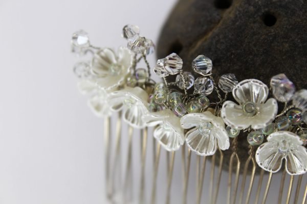 Genevieve Hair Comb, wedding design, Saraden Designs Millinery, handmade Irish designer