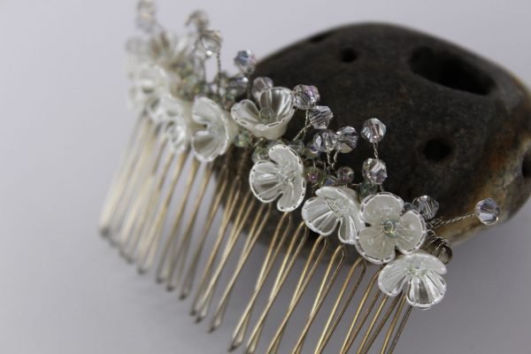 Genevieve Hair Comb, wedding design, Saraden Designs Millinery, handmade Irish designer