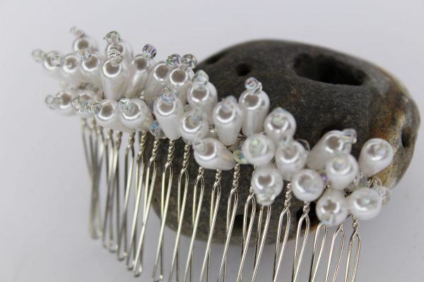 Maya Hair Comb, wedding design, Saraden Designs Millinery, handmade Irish designer