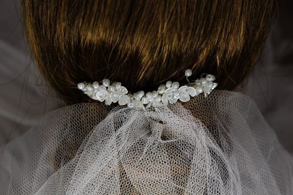 Elise Hair Comb, wedding design, Saraden Designs Millinery, handmade Irish designer