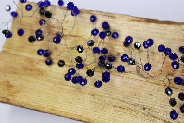 Sapphire Hair Vine, wedding design, Saraden Designs Millinery, handmade Irish designer