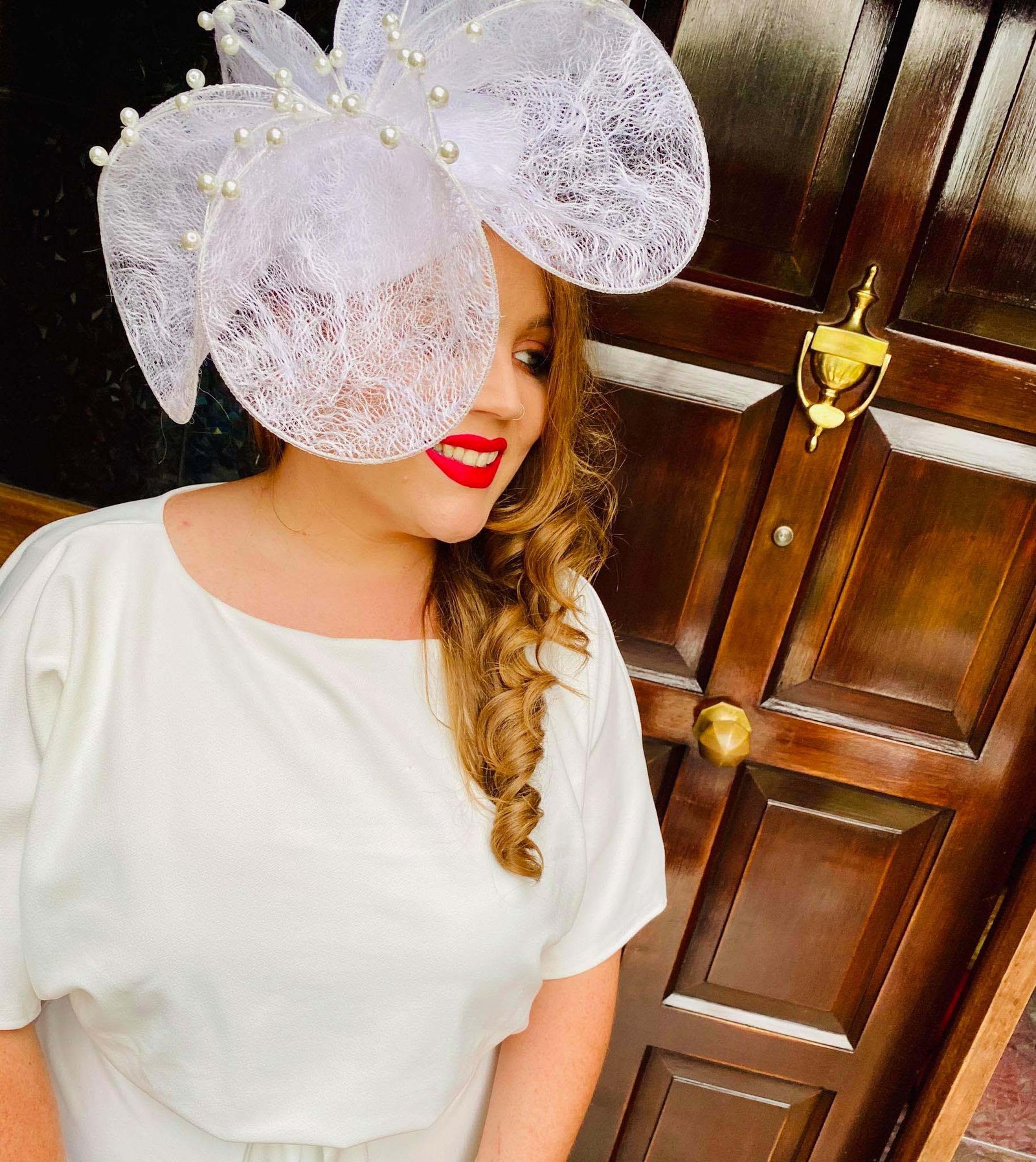 The Kentucky Derby Virtual Ladies Day Competition 2020 - Sarah O' Rourke wearing Saraden Designs Millinery