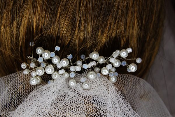 Svana Hair Comb, wedding design, Saraden Designs Millinery, handmade Irish designer