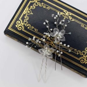Ezra Hair Pins, wedding design, Saraden Designs Millinery, handmade Irish designer