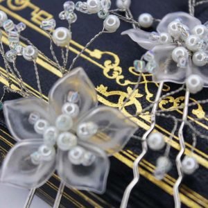 Ezra Hair Pins, wedding design, Saraden Designs Millinery, handmade Irish designer