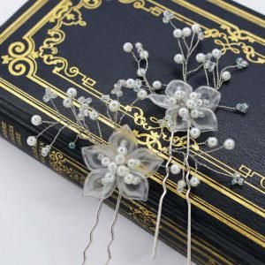 The Ezra Hair Pins, wedding design, Saraden Designs Millinery, handmade Irish designer