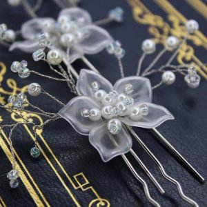 The Ezra Hair Pins, wedding design, Saraden Designs Millinery, handmade Irish designer