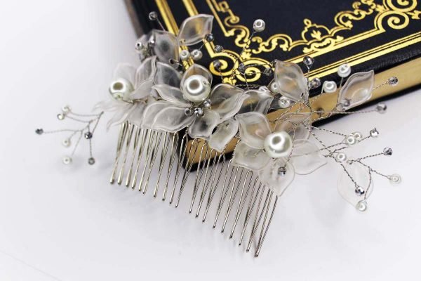 Kamari Hair Comb, wedding design, Saraden Designs Millinery, handmade Irish designer