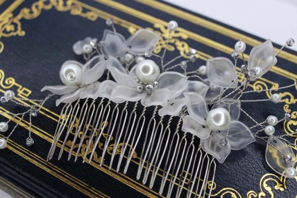 The Kamari Hair Comb, wedding design, Saraden Designs Millinery, handmade Irish designer