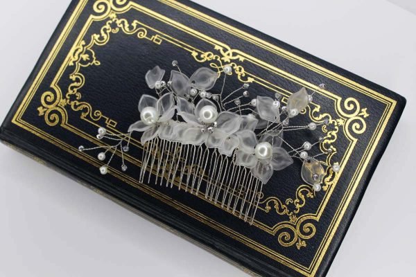 The Kamari Hair Comb, wedding design, Saraden Designs Millinery, handmade Irish designer