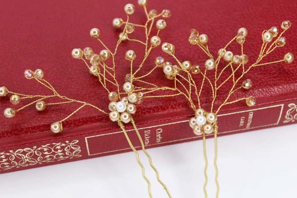 Bailey Hair Pins, wedding design, Saraden Designs Millinery, handmade Irish designer