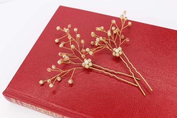 They Bailey Hair Pins, wedding design, Saraden Designs Millinery, handmade Irish designer