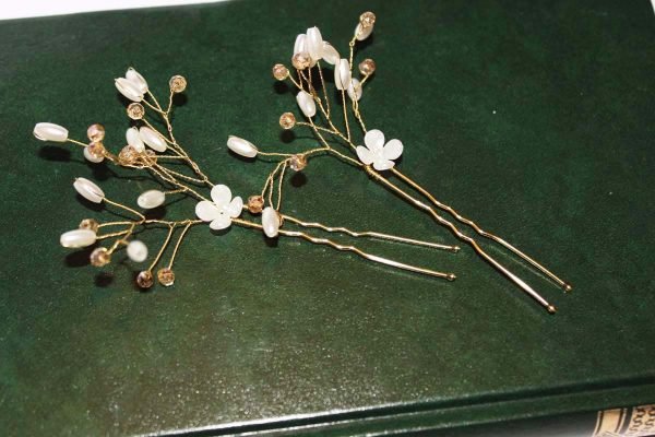 The Louisa Hair Pins, wedding design, Saraden Designs Millinery, handmade Irish designer