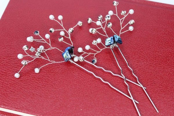 Tara Hair Pins, wedding design, Saraden Designs Millinery, handmade Irish designer