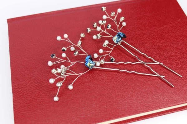 The Tara Hair Pins, wedding design, Saraden Designs Millinery, handmade Irish designer