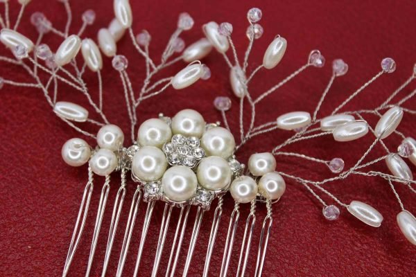 Sariah Hair Comb, wedding design, Saraden Designs Millinery, handmade Irish designer