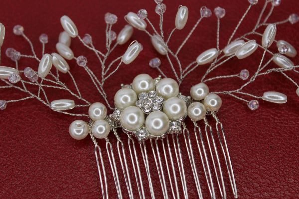 The Sariah Hair Comb, wedding design, Saraden Designs Millinery, handmade Irish designer