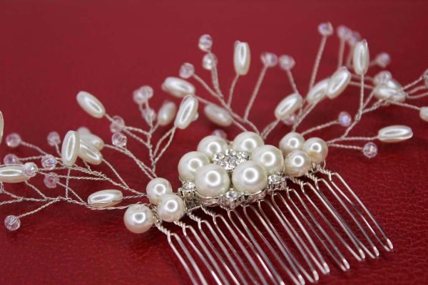 The Sariah Hair Comb, wedding design, Saraden Designs Millinery, handmade Irish designer