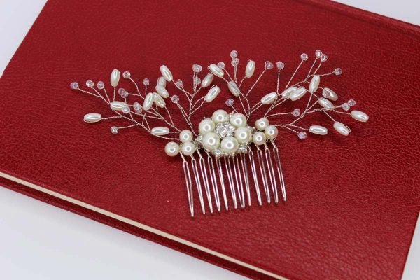 Sariah Hair Comb, wedding design, Saraden Designs Millinery, handmade Irish designer