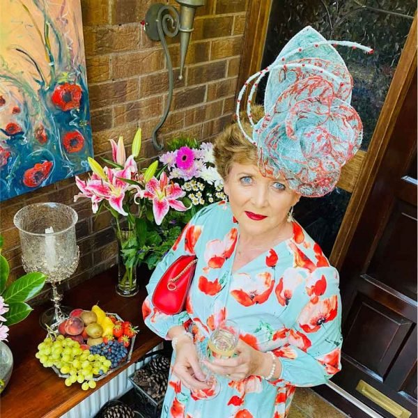 This Poppy design is a bespoke millinery piece from Saraden Designs. It is a handmade piece including handmade fabric made in house by owner Sarah O' Rourke. Sarah is an Irish Milliner who is proud of her slow fashion brand. This piece was inspired by poppy flowers, each element has been sculpted and sewn together by hand