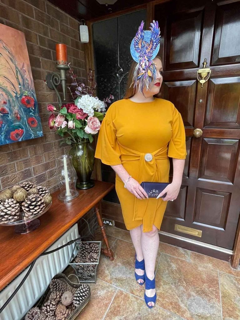 Curragh Ladies Day 2021 Virtual Style Event | Sarah O' Rourke wearing Saraden Designs Millinery Atelier