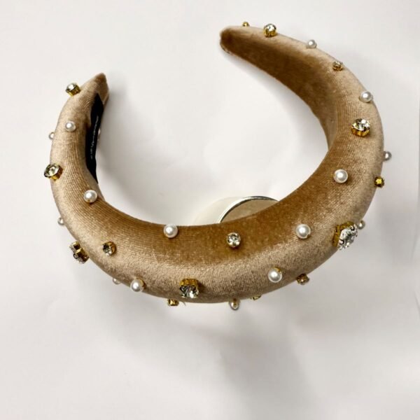 Stocked in Curated Pop Up - Gold Velvet Band - Image 2