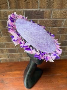 Orbite Purple Millinery Headpiece by Saraden Designs