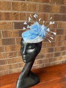 Arc Blue Millinery Headpiece by Saraden Designs