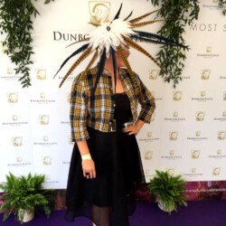 Saraden Designs Owner Sarah O' Rourke wearing her own Millinery Design at the Fairy house Easter Festival 22nd April 2019 Saraden Designs - Fairyhouse Easter Festival - Ladies day 2019
