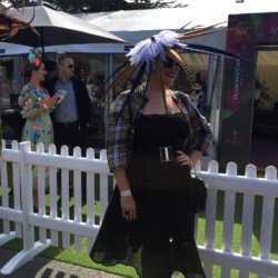 Saraden Designs Owner Sarah O' Rourke wearing her own Millinery Design at the Fairy house Easter Festival 22nd April 2019 Saraden Designs - Fairyhouse Easter Festival - Ladies day 2019