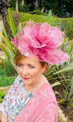 Margaret O' Rourke wearing Saraden Designs Millinery - Irish Milliner Margaret O' Rourke wearing Saraden Designs Millinery - Irish Milliner