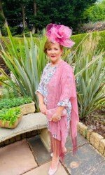 Margaret O' Rourke wearing Saraden Designs Millinery - Irish Milliner Margaret O' Rourke wearing Saraden Designs Millinery - Irish Milliner