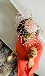 Margaret O' Rourke wearing Saraden Designs Millinery - Irish Milliner - Award Winning Milliner - Ladies Day - Racing Style Margaret O' Rourke wearing Saraden Designs Millinery - Irish Milliner - Award Winning Milliner - Ladies Day - Racing Style