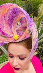 Award winning milliner Sarah O' Rourke Wearing her own Saraden Designs piece Award winning milliner Sarah O' Rourke Wearing her own Saraden Designs piece