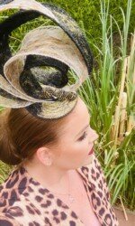 Award winning milliner Sarah O' Rourke Wearing her own Saraden Designs piece Award winning milliner Sarah O' Rourke Wearing her own Saraden Designs piece