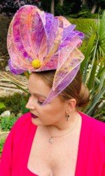 Award winning milliner Sarah O' Rourke Wearing her own Saraden Designs piece Award winning milliner Sarah O' Rourke Wearing her own Saraden Designs piece