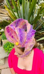 Award winning milliner Sarah O' Rourke Wearing her own Saraden Designs piece Award winning milliner Sarah O' Rourke Wearing her own Saraden Designs piece