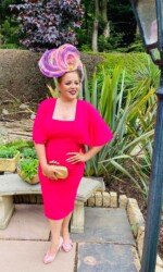 Award winning milliner Sarah O' Rourke Wearing her own Saraden Designs piece Award winning milliner Sarah O' Rourke Wearing her own Saraden Designs piece