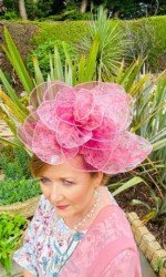 Margaret O' Rourke wearing Saraden Designs Millinery - Irish Milliner Margaret O' Rourke wearing Saraden Designs Millinery - Irish Milliner