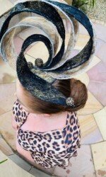 Award winning milliner Sarah O' Rourke Wearing her own Saraden Designs piece Award winning milliner Sarah O' Rourke Wearing her own Saraden Designs piece