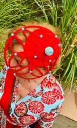 Margaret O' Rourke wearing Saraden Designs Millinery - Irish Milliner Margaret O' Rourke wearing Saraden Designs Millinery - Irish Milliner