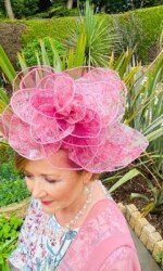 Margaret O' Rourke wearing Saraden Designs Millinery - Irish Milliner Margaret O' Rourke wearing Saraden Designs Millinery - Irish Milliner