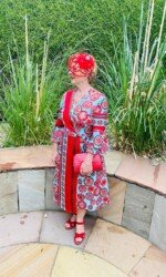 Margaret O' Rourke wearing Saraden Designs Millinery - Irish Milliner Margaret O' Rourke wearing Saraden Designs Millinery - Irish Milliner