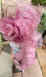 Margaret O' Rourke wearing Saraden Designs Millinery - Irish Milliner Margaret O' Rourke wearing Saraden Designs Millinery - Irish Milliner